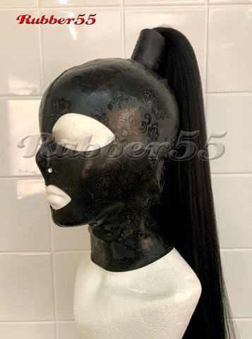 Patterned Classic Ponytail Hood