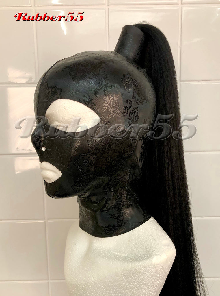 Patterned Classic Ponytail Hood – Rubber55